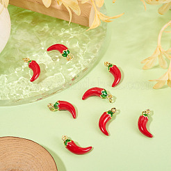 8 pièces pendentifs en laiton émaillé&nbsp;KK-TA0002-55