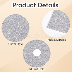 Quadratische EVA-Glitzer-Aufkleber-Sets für Abschlusskappen&nbsp;DIY-CP0011-31D
