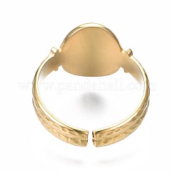 Anello polsino ovale aperto in acciaio inossidabile 304&nbsp;RJEW-T023-53G