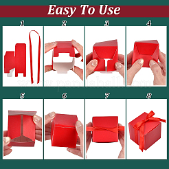 Boîtes d'emballage de bonbons pliables en papier&nbsp;CON-WH0001-83B