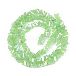 Chapelets de perles en verre d'imitation jade électrolytique&nbsp;LS-GLAA-N023-4mm-34