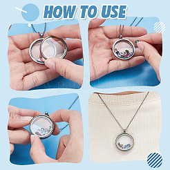 DIY Medaillon-Anhänger-Halsketten Schmuck-Kits&nbsp;DIY-PH0029-93
