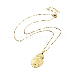 Colliers avec pendentif en acier inoxydable 304 du Sacré-Cœur&nbsp;NJEW-G083-02B-G