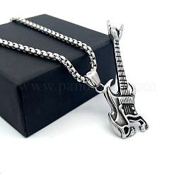 Punk-Mode: Totenkopf-Gitarrenanhänger aus Edelstahl 304 für Unisex&nbsp;CY1349
