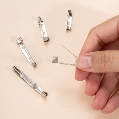 Eisen Brosche Pin Lehnen-Fanghaken bar Stifte mit Löchern&nbsp;IFIN-X0029-P