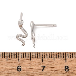 925 Ohrstecker aus Sterlingsilber mit klarem Zirkonia&nbsp;EJEW-F368-01P