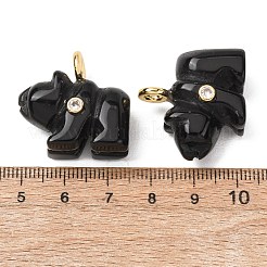 Geschnitzte Anhänger aus natürlichem Obsidian&nbsp;G-H357-02G-07