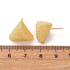 Strukturierte Ohrstecker aus Messing&nbsp;EJEW-A143-02D-G