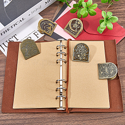 2 Satz 2 Stile tibetischen Stil Zinklegierung dekorative Binder Clips&nbsp;FIND-CP0003-02