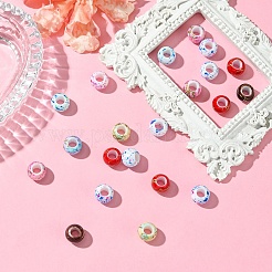 20pcs perles européennes acryliques&nbsp;OPDL-YW0001-04A