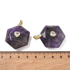 Pendentifs à facettes en améthyste naturelle&nbsp;GG-CBA67BD-01G-M
