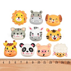 Undurchsichtige Cabochons aus Kunstharz mit Tiermotiv&nbsp;RESI-B048-04