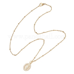 Colgante de la Virgen María con micropavé de latón y circonita cúbica transparente&nbsp;NJEW-JN05988