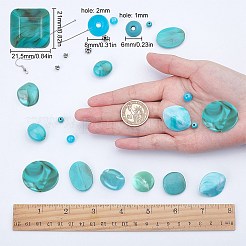 Kits para hacer aretes de imitación de piedras preciosas&nbsp;DIY-SC0012-11