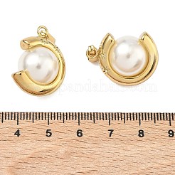 Pendentifs en acier inoxydable 304 et en plastique ABS imitation perle&nbsp;STAS-C172-11G