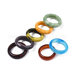 Natürlicher und synthetischer gemischter Stein-Ring mit glattem Band für Damen&nbsp;X-G-N0326-99