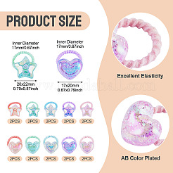 20 Stück Haaraccessoires für Mädchen aus Polyester und Kunststoff&nbsp;OHAR-TA0001-18