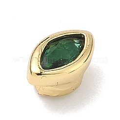 Pferdeaugen-Messing-Mikropavé-Zirkonia-Cabochons&nbsp;KK-P345-13G-C