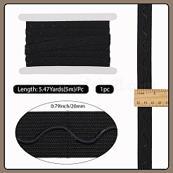 Bandas elásticas de silicona antideslizantes de poliéster de 5 m para coser prendas&nbsp;SRIB-GF0001-50A-01