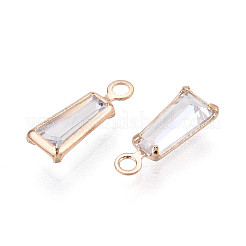 Pendentifs en zircone cubique clair en laiton&nbsp;ZIRC-T017-03KCG
