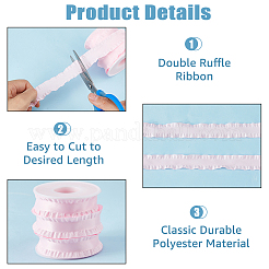 Ruban plissé en polyester de 10 mètre pour la décoration de vêtements&nbsp;DIY-FI0001-13B
