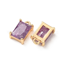 Charms in ottone zirconi a pavé di ottone&nbsp;CU-K002-40G-C