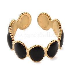Anelli ovali aperti in acciaio inossidabile 304 per donna&nbsp;RJEW-A091-12G