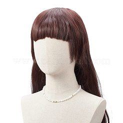 Herzperlenkette aus natürlichen Perlen und Messing für Frauen&nbsp;NJEW-JN04106-01