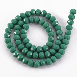 Chapelets de perles en verre opaque de couleur unie&nbsp;LS-EGLA-A034-P8mm-D19