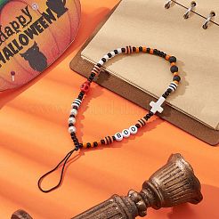 Correas de móvil con cuentas de vidrio de halloween&nbsp;HJEW-TA00004