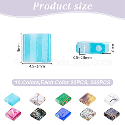 200 pièces 10 couleurs perles de rocaille en verre à 2 trous&nbsp;SEED-HY0001-26B