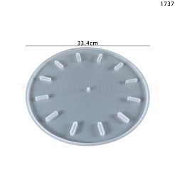 Stampi in silicone per la decorazione della parete dell'orologio tondo piatto&nbsp;X-SIMO-PW0001-421