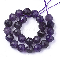 Natürlichen Amethyst Perlen Stränge&nbsp;G-S345-8mm-010