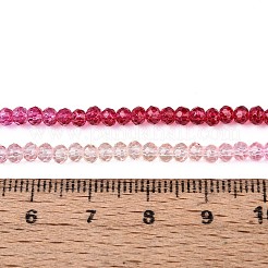 Strang aus transparenten Glasperlen mit Farbverlauf&nbsp;GLAA-TAC0022-05O-01