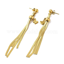 Ohrstecker mit Schmetterlingsmotiv aus Edelstahl&nbsp;LS-EJEW-Z025-04G
