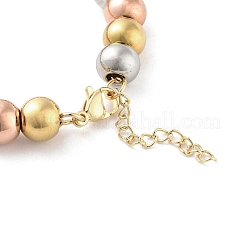 202 Edelstahl-Armbänder mit runden Perlen für Männer und Frauen&nbsp;BJEW-D034-01MC