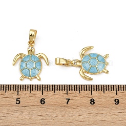 Ottone micro spianare pendenti zirconi&nbsp;KK-C093-09G-02