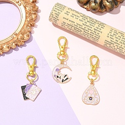 3pcs décorations de pendentif en alliage d'émail&nbsp;HJEW-YW00205