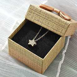 Collane a catena con ciondolo in cristallo e strass in acciaio inossidabile 304 per donna&nbsp;NJEW-C062-01F-G