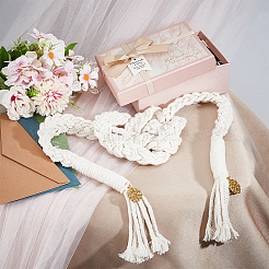 Corsages de poignet en cordon de coton macramé pour mariage&nbsp;DIY-OC00003