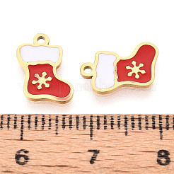 304 Edelstahl-Emaille-Anhänger&nbsp;STAS-T065-60G-02