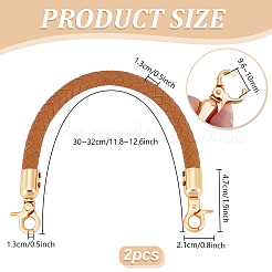 Anses de sac tressées en similicuir pu&nbsp;DIY-WH0366-41B