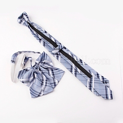 Verstellbare Polyester-Fliege mit Fliegenknoten und Reißverschluss-Krawatten für Damen im adretten Stil&nbsp;AJEW-WH0113-29A
