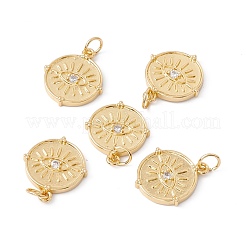 Gestell Messing micro ebnen Zirkonia Anhänger&nbsp;ZIRC-C040-49A-G