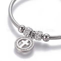 304 Edelstahl-Charm-Armreifen&nbsp;BJEW-P258-08P