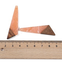 Pendentifs en résine & en bois&nbsp;WOOD-F015-15A