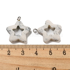 Pendentifs de turquoise synthétique&nbsp;G-G075-01A
