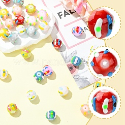 10 Stück 10 Farben handgefertigte Bunte Malerei-Emaille-Perlen&nbsp;LAMP-YW0004-14