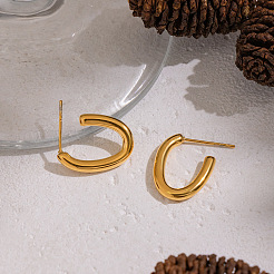 Boucles d'oreilles à clous en acier inoxydable 304 en forme de U&nbsp;QT1694