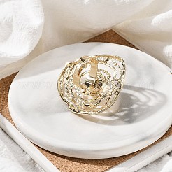 Runde verstellbare Ringe aus Legierung für Damen&nbsp;RJEW-B108-04KCG